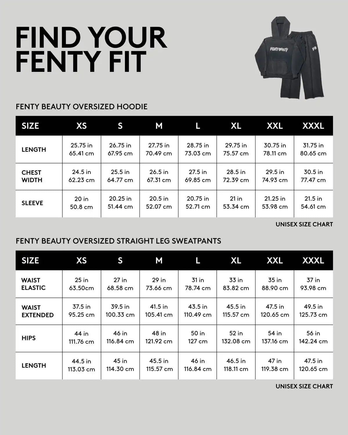 Fenty Beauty Oversized Unisex Straight Leg Sweatpants — S