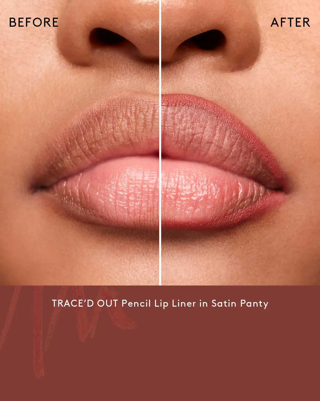 Trace'd Out Longwear Waterproof Pencil Lip Liner — Satin Panty