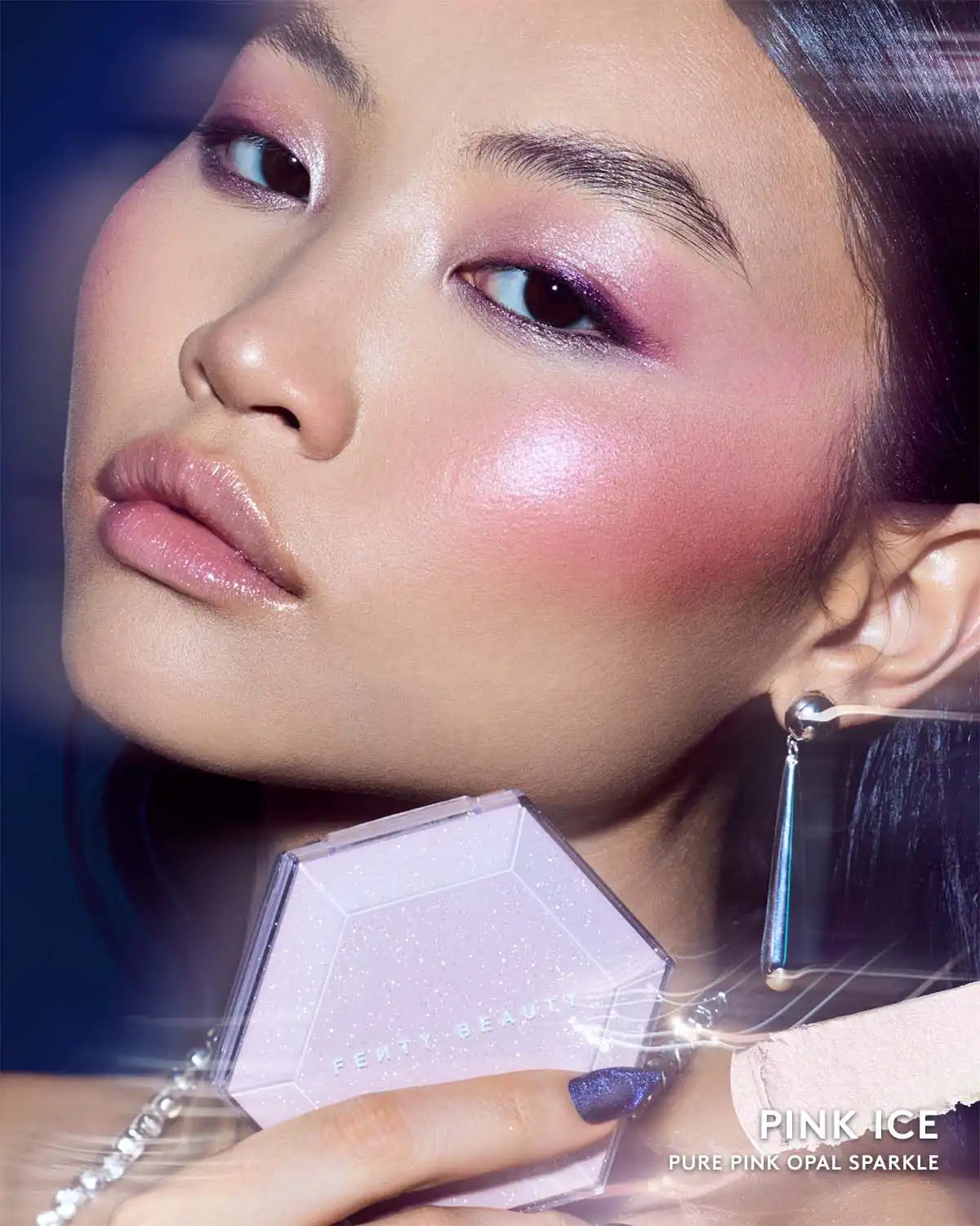 Diamond Bomb All-Over Diamond Veil — Pink Ice Secondary image