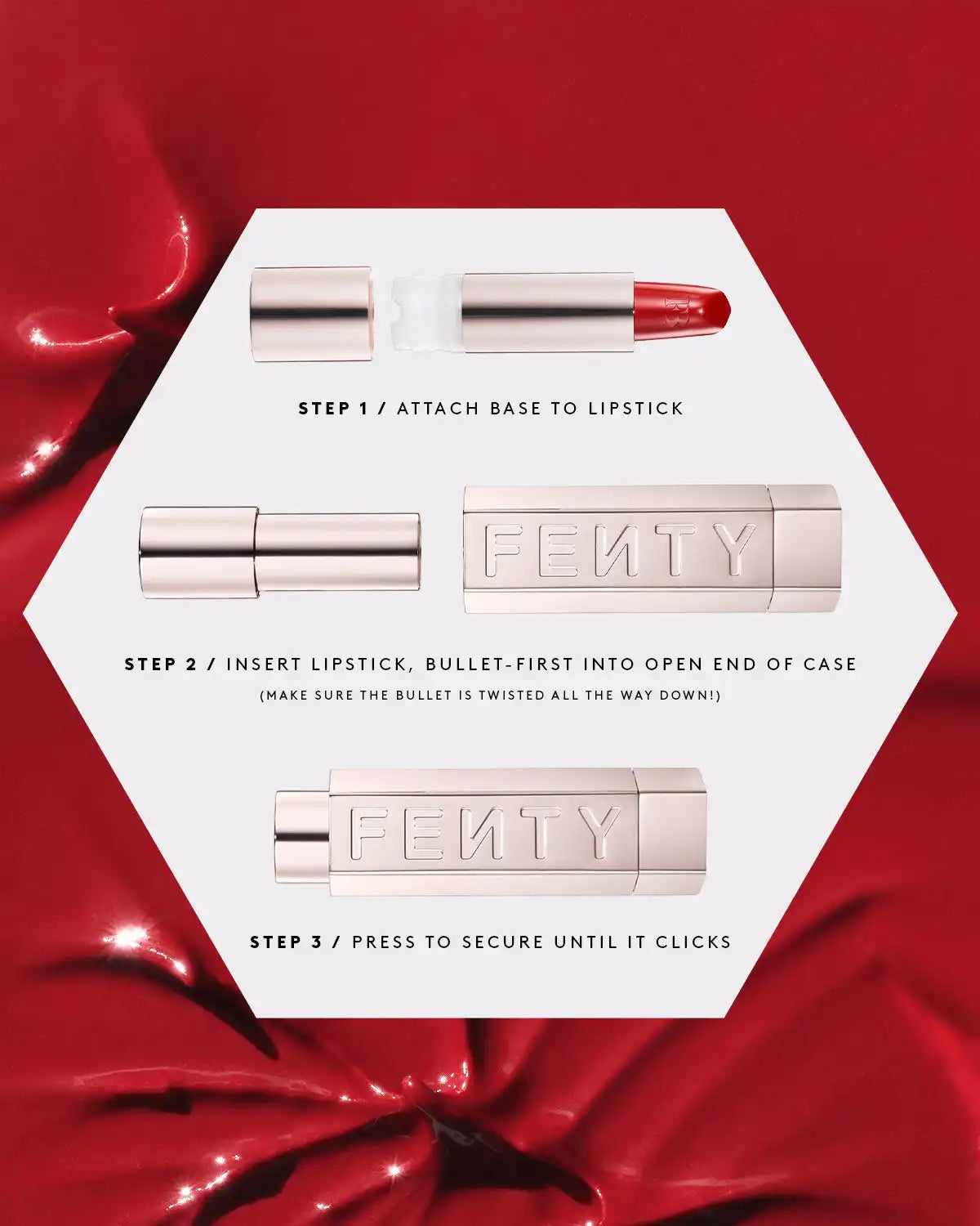 Fenty Icon The Case Semi-Matte Refillable Lipstick — Matte Black Secondary image