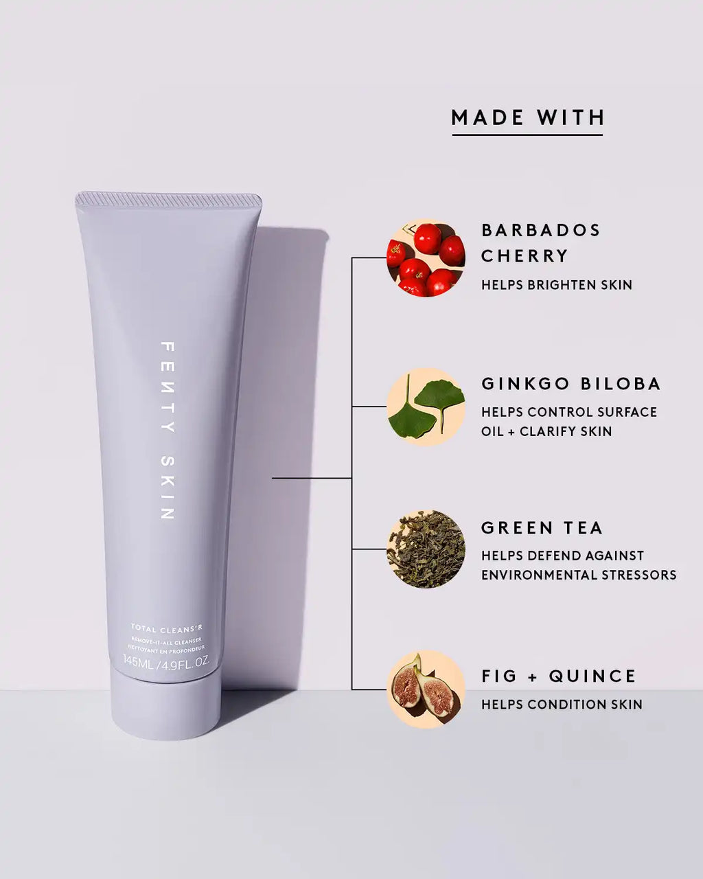 Fenty Skin Total Cleans'r Fragrance-Free Remove-It-All Cleanser with Barbados Cherry