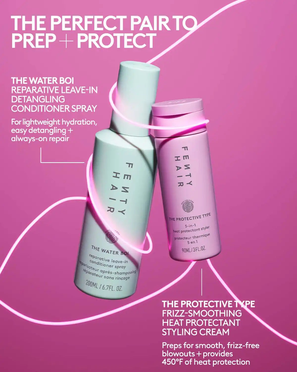 The Hydrated + Hot Ones Leave-in Conditioner + Heat Protectant Duo Secondary image